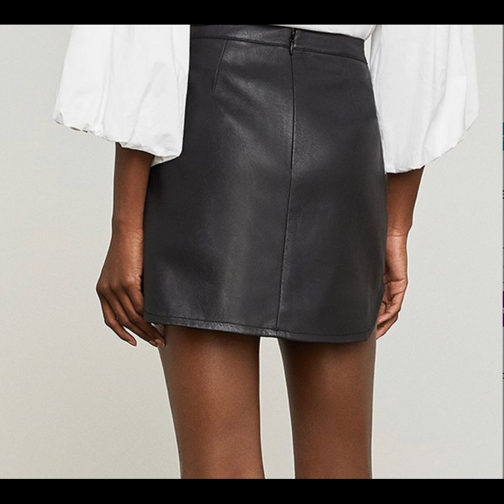 BCBG Vegan Leather Mini Skirt - Picture 3 of 3